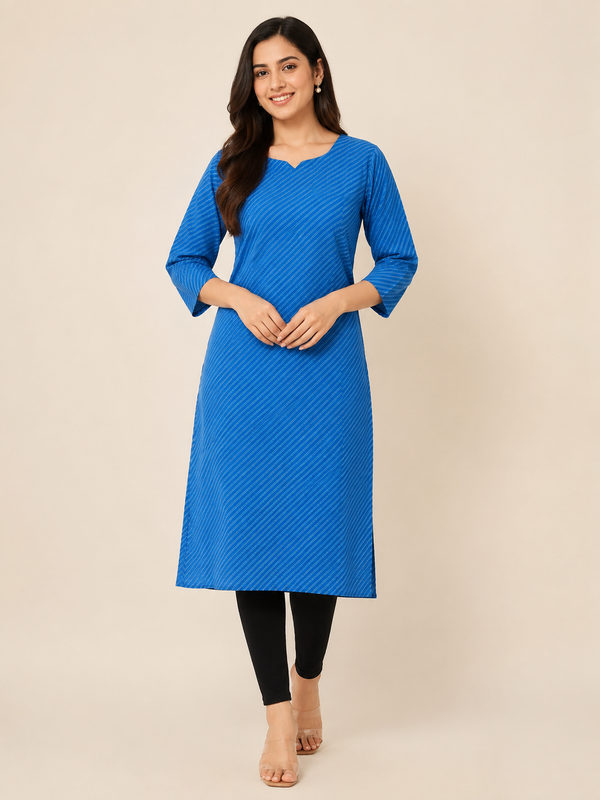 Blue Cotton Kurta