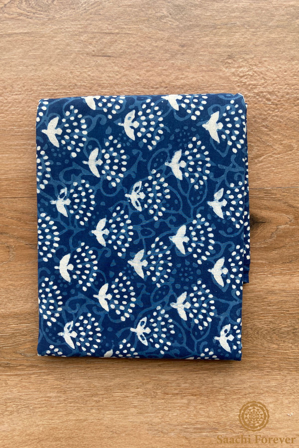 Mul Cotton Block Printed Unstitched Suit Set – 3 Piece