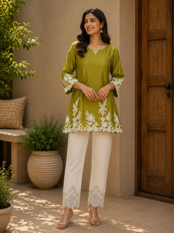 Olive Tunic Coord - 2 Piece