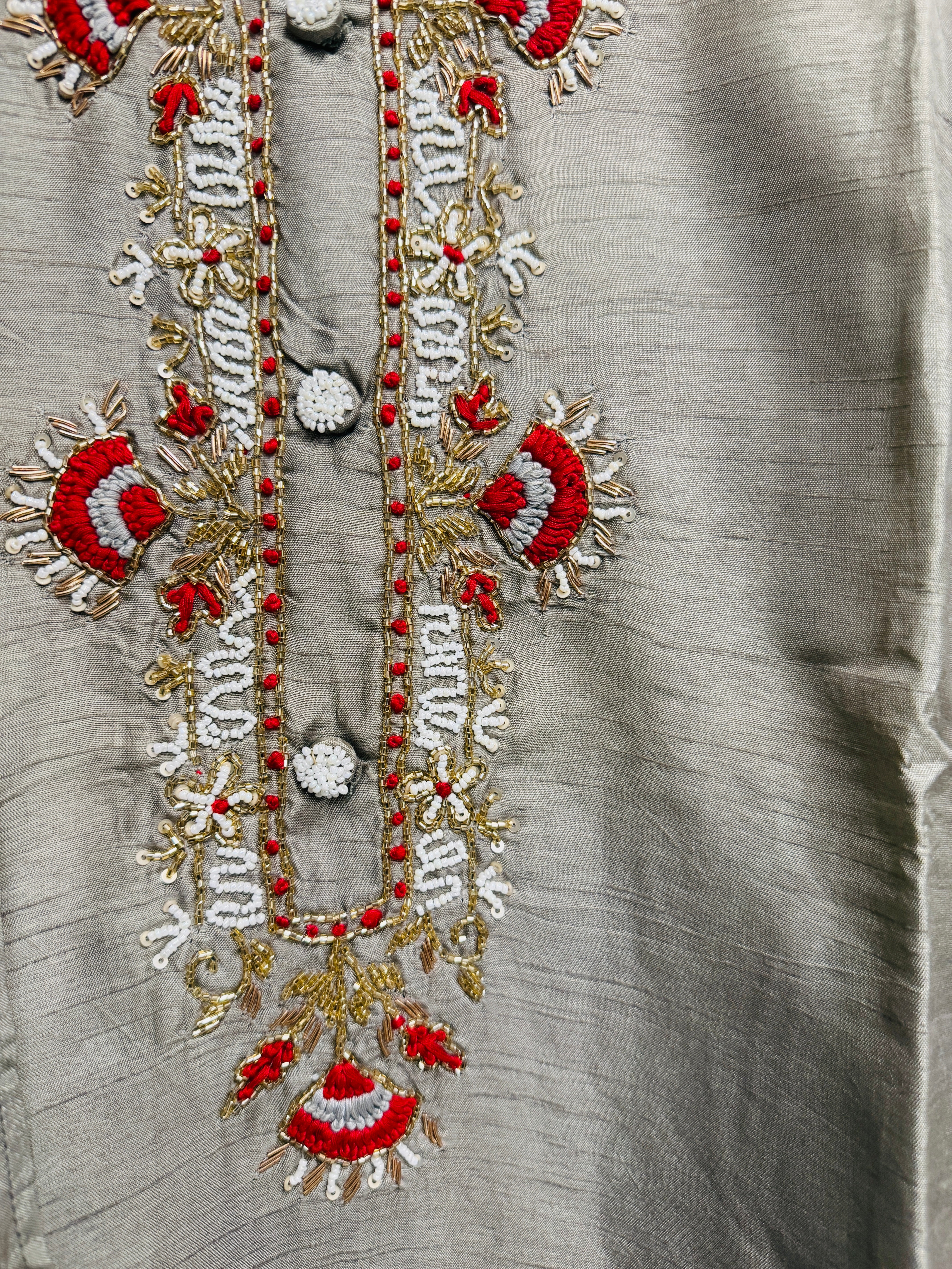 Sage Dola Silk Set- 3 Piece