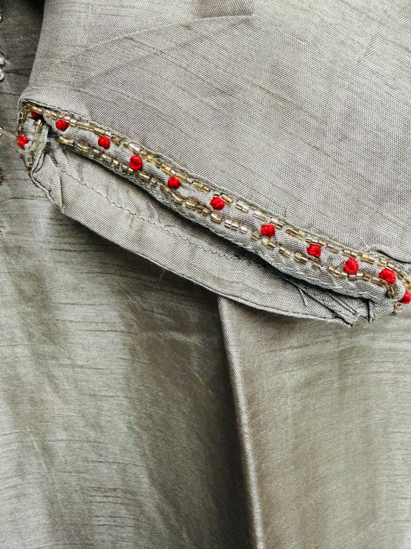 Sage Dola Silk Set- 3 Piece